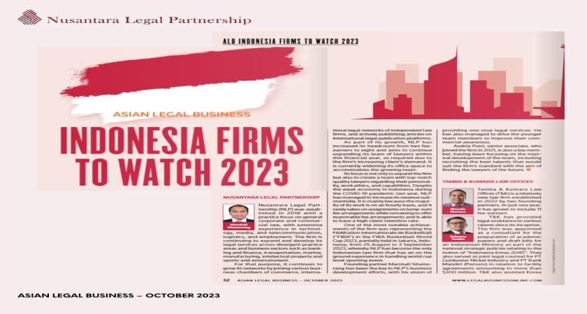 Asian Legal Business: Indonesia Firms to Watch 2023